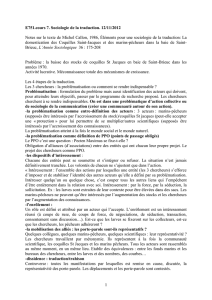 E751.cours 7. Sociologie de la traduction. 12/11/2012