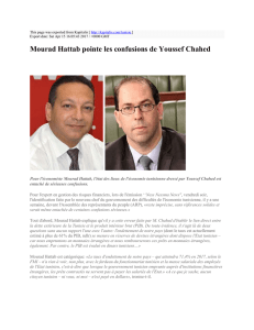 Mourad Hattab pointe les confusions de Youssef Chahed : Kapitalis