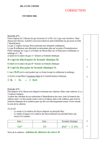 bilan de chimie - Les sciences physiques au collège Jacques Cartier