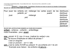 documents eleves du chantier d`orthographe