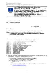 Aéroport International de Bujumbura Réhabilitation des