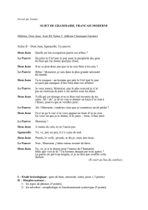 SUJET DE GRAMMAIRE, FRANCAIS MODERNE