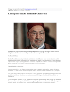 L`intégrisme occulte de Rached Ghannouchi : Kapitalis : http