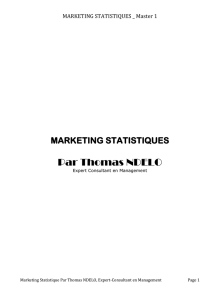 MARKETING STATISTIQUES _ Master 1