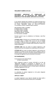 Règlement no. 2010-252 - Municipalité de La Durantaye