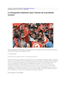 La bourgeoisie tunisienne dans l`attente de la prochaine