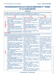 LES PROGRAMMES DE L`ÉCOLE PRIMAIRES Le B.O.N° 3