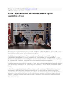 Utica : Rencontre avec les ambassadeurs européens