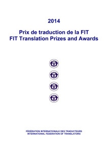 Prix de traduction de la FIT - International Federation of Translators