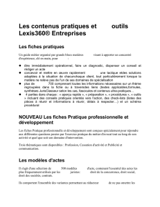 Les contenus pratiques et outils Lexis360® Entreprises