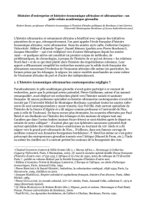 Histoire d`entreprise et histoire économique africaine