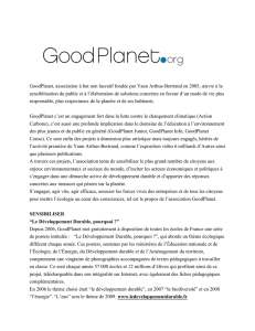 GoodPlanet, association à but non lucratif fondée par Yann Arthus