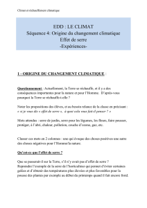 Climat et réchauffement climatique EDD : LE CLIMAT Séquence 4