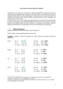 La formation du passé simple de l`indicatif