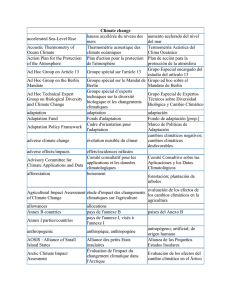 Assessment Report on Climate Change