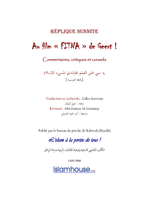 Réplique sunnite au film fitna de Geert