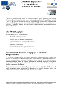 Description de la démarche pédagogique et conditions d - Eu-Hou