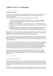 COP10 / ECO 6 – le 15 décembre