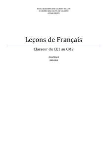 Leçons de Français