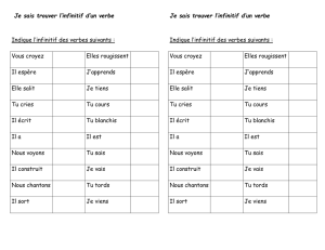 C4 : Je sais trouver l`infinitif d`un verbe