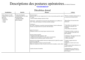 Descriptions des postures opératoires