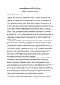 Aspects juridiques de la Distribution 27/01/09 &ndash; Introduction