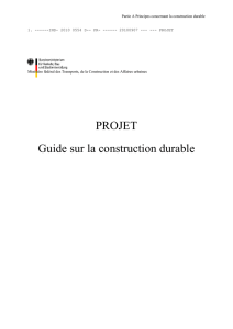 Partie A Principes concernant la construction durable