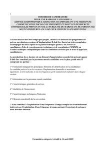 dossier candidature radio A