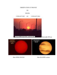 soleil - Club d`astronomie Mira de Mirabel