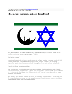 Bloc-notes : Ces imams qui sont des rabbins! : Kapitalis : http