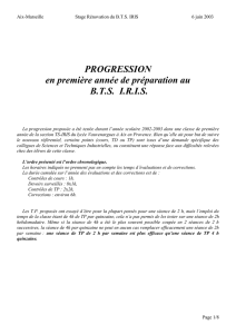 Stage IRIS 2003 - Site académique de sciences physiques et