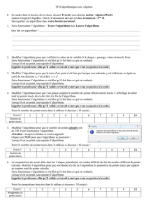 Scénario pour un TP d`algorithmique avec Algobox