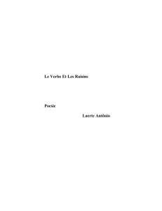 Le Verbe Et Les Raisins