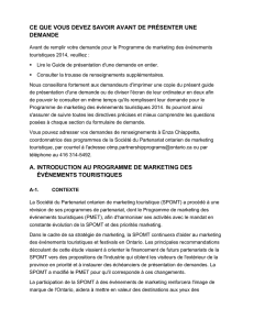 a. introduction au programme de marketing des événements