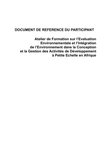 Document de reference du participant
