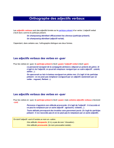 Orthographe des adjectifs verbaux