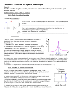 III) Démodulation d`un signal modulé en amplitude