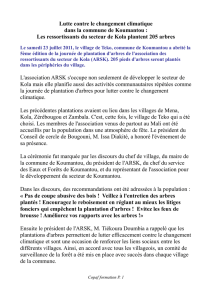 Lutte contre le changement climatique dans la commune de