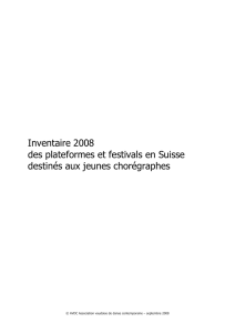 Inventaire 2008 - avdc: association vaudoise de danse contemporaine