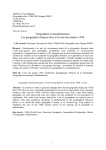 La crise des années 1930 dans l`histoire de la