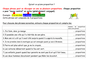 Qu`est ce qu`une proposition