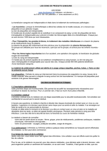 Le don de plasma - Base de connaissances Pôle Santé