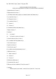 JURYS D`EXAMEN ET DE CONCOURS