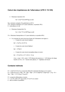 Calcul des impédances de l`alternateur (UTE C 15-105)
