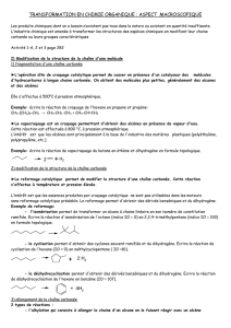 II) les catégories de réaction en chimie organique (voir livre
