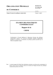 III. D&eacute;veloppement du commerce et politique commerciale