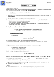 PARTIE B : Constitution de la matière