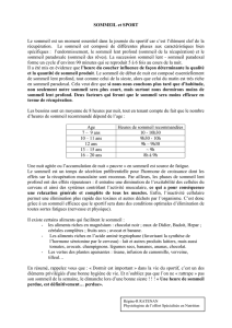 SOMMEIL et SPORT - CESS Martinique