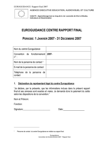 1. Déclaration du représentant légal du centre Euroguidance