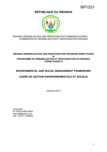 B. Conditions environnementales et sociales du Rwanda